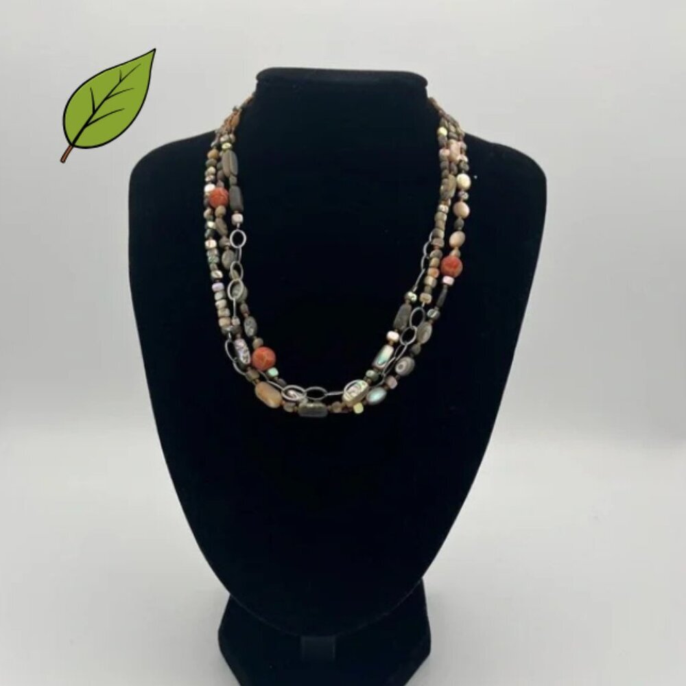 Silpada Retired 925 Multi‑Stone Statement Necklace